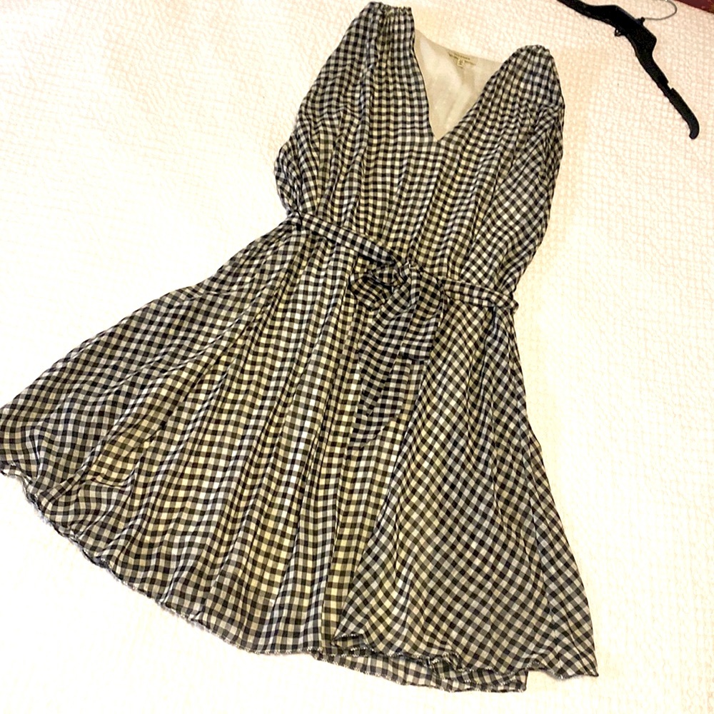 Max Studio Black and White Gingham Mini Dress